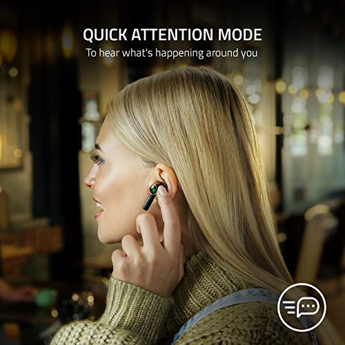 Razer Hammerhead True Wireless Pro Bluetooth Gaming Earbuds: THX Certified - Advanced Hybrid Active Noise Cancellation - 6...