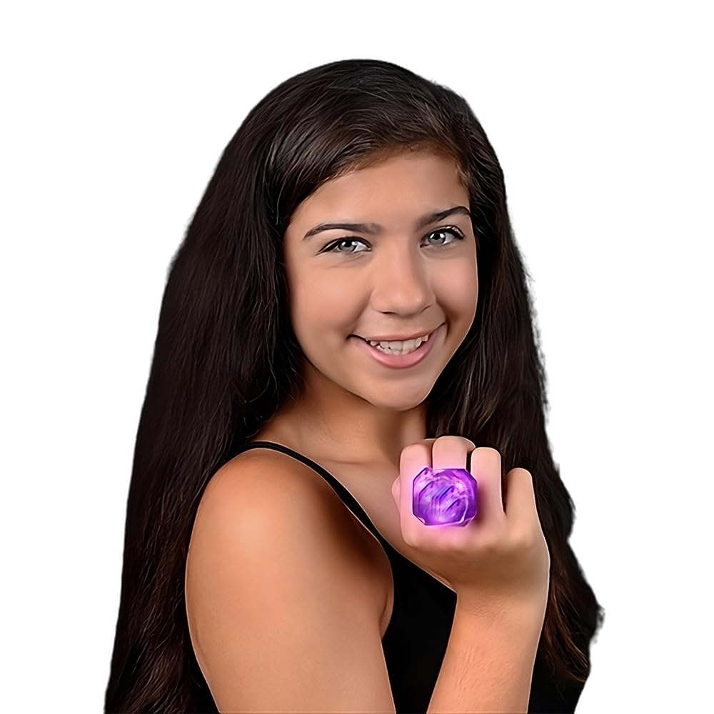Blinkee Huge Gem Ring Purple Diamond for Parties, Fundraisers, and Special Occasions