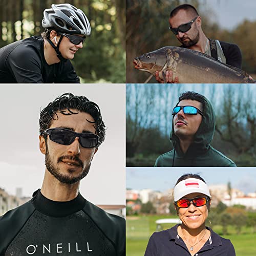 AWGSEE 3PACK Polarized Sports Sunglasses for Men Driving Golf Fishing Running Sun Glasses UV400 Protection