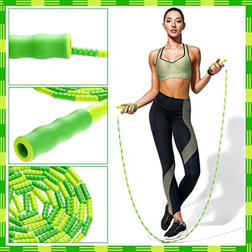 Yunsailing 20 Pack Jump Ropes for Adults Kids, 9.2 Feet Adjustable Length Free Segmented Skipping Rope Bulk Soft Beaded Ju...