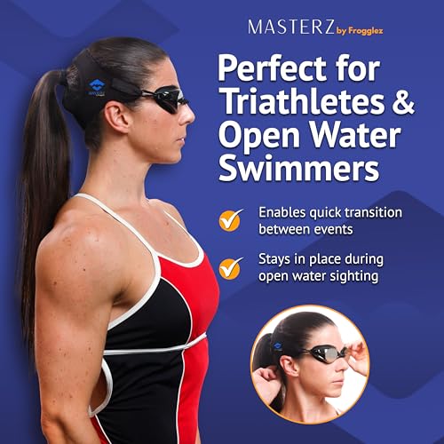 Frogglez Masterz Swim Goggles for Adults & Teens, Anti Fog Mirrored Goggles