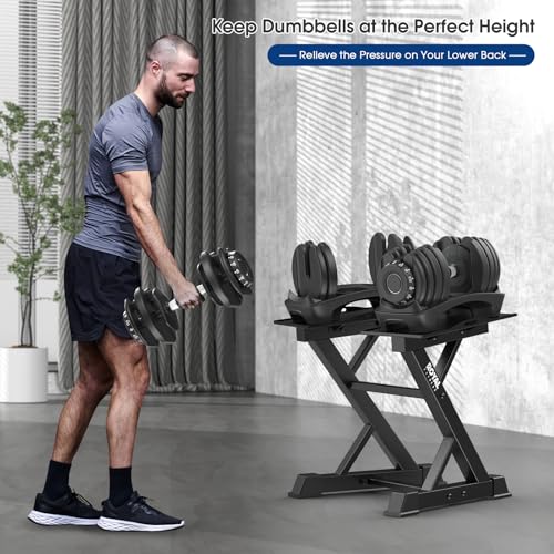 Royal Fitness Adjustable Dumbbell Rack Weight Rack Heavy Duty, Home Gym Dumbbell Storage Stand Holder