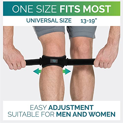 Run Forever Sports Patella Strap Knee Brace Support for Arthritis, ACL, Running, Basketball, Meniscus Tear, Sports, Athlet...