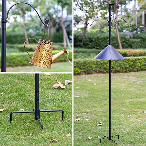Garden Bird House Pole for Outdoor, BITNIN 92 Inch Heavy Duty Bird Feeder Pole Stand with Squirrel Proof Baffle 4 Shepherd...