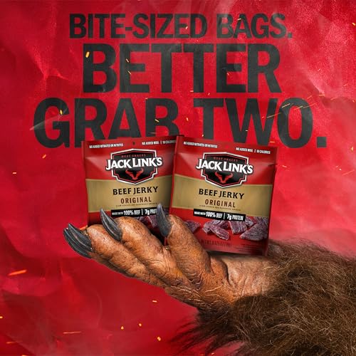 Jack Link's Beef Jerky Multipack - Original - Made with 100% Real Beef - Ready to Eat Real Meat Protein Snacks - 7g Protei...