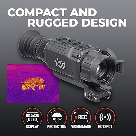 AGM Global Vision Rattler V2 Thermal Imaging Scope for Hunting, High Resolution with High Sensitivity Thermal Optics, Wate...