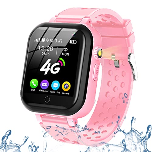 DDIOYIUR Smart Watch for Kids, 4G Kids Phone Smartwatch with GPS Tracker, WiFi SMS, Call, Voice Video Chat, Bluetooth, Aud...
