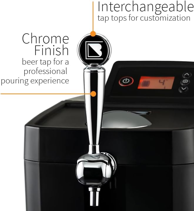 BrewArt Complete Beer Brewing & Dispensing System Bundle | BeerDroid Fully Automated Brewer & BrewFlo CO2-Free Beer Dispenser | 2 5L Kegs & Discovery Pale Ale BrewPrint Included