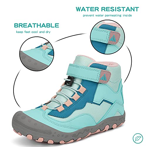 Mishansha Kids Water Resistant Hiking Boots, Boys Girls Anti Collision Anti-Skid Athletic Outdoor Adventure Trekking Shoes
