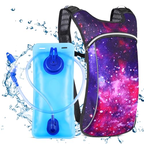 Rave Hydration Pack, Hydration Backpack with 2L Hydration Bladder, Festival Essential Water Backpack for Hiking, Running, ...