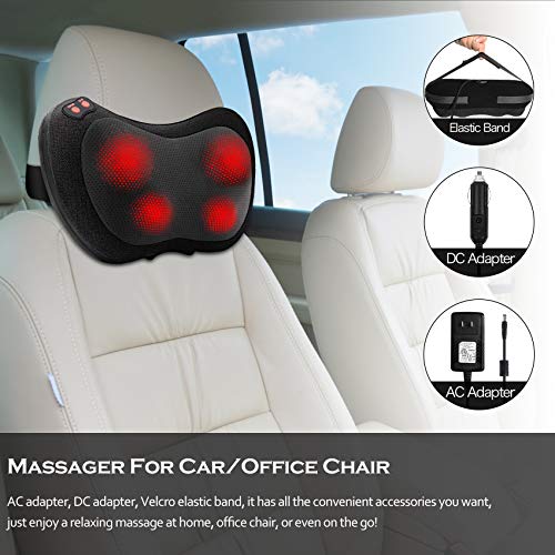 Papillon Back Massager with Heat,Shiatsu Neck Massager Pillow for Back,Neck,Shoulder,Foot & Lower Back Pain Relief,Electri...