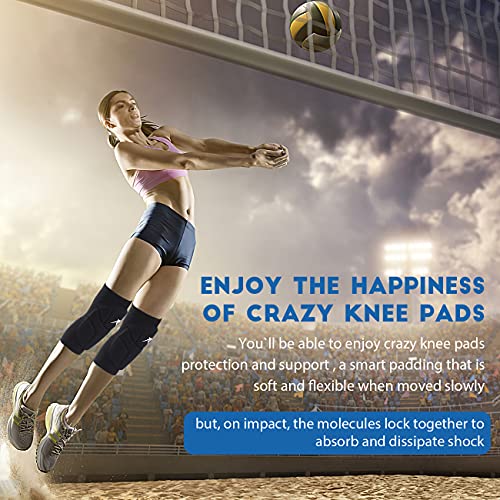 Racbeuk Volleyball Knee Pads,Knee Compression Sleeve Support for Men Women with High Protection Pads,Professional Grade Kn...