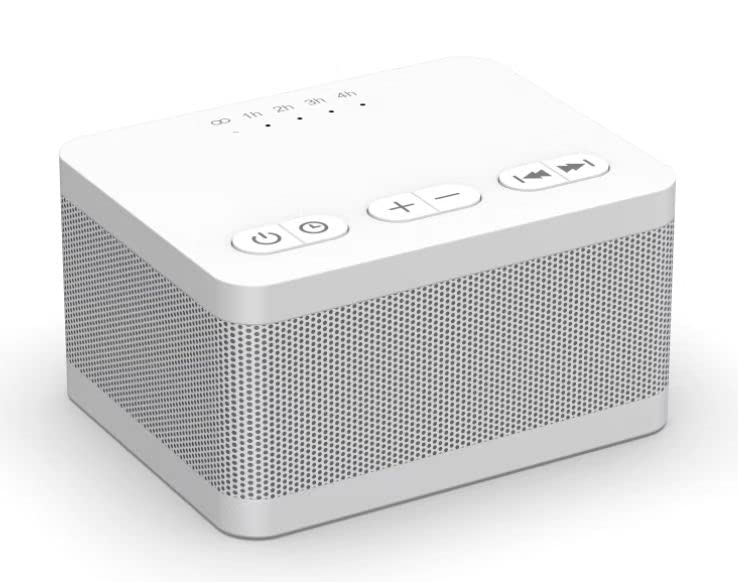 DailyBody Sound Machine White Noise Machine with 30 Soothing Sounds 32 Levels Volume 5 Timers and Memory Function Effectively Blocks Noise Ideal Sleep Machine for Baby Kids Adults… (White)