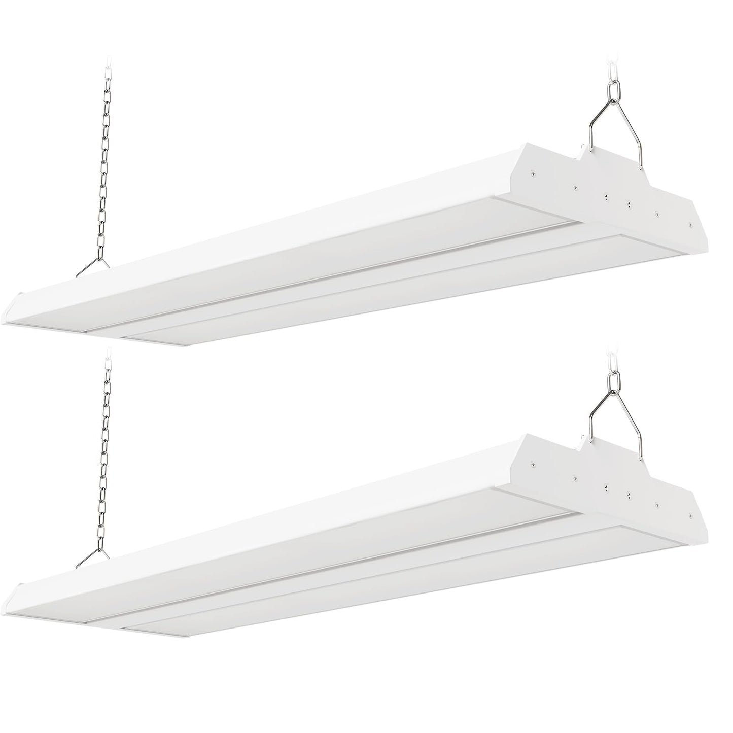 Jtt Led Linear High Bay Light 200/150/100W 30000Lm Shop Light Commercial 360 Adjustable 4/5000 Cct Tilt Hanging Led High Bay Shop Lighting Fixtures For Garage Warehouse Workshop Store  Etl 2-Pack