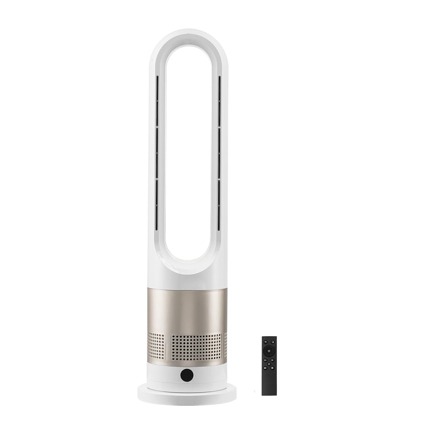 Vevor Tower Fan Bladeless, 16 Ft/S Velocity Quiet Floor Fan That Blows Cold & Heating Air, 80 Oscillating Fans With 8 Speeds, 9H