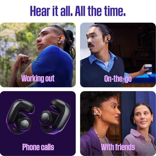 Bose Ultra Open Earbuds - Bluetooth Open Ear Earbuds with OpenAudio for Awareness, Clip-On Design for Comfort, Water Resis...