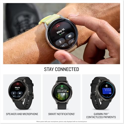 Garmin Venu 4, 41mm, Advanced Fitness Tracker GPS Smartwatch, 1.2" AMOLED Display, Built-in Flashlight, 10 Days of Battery...