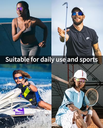 Polarized Sports Sunglasses for Men Women Youth Baseball Running Cycling Driving Fishing Tennis Golf Motor TAC UV400 TR90