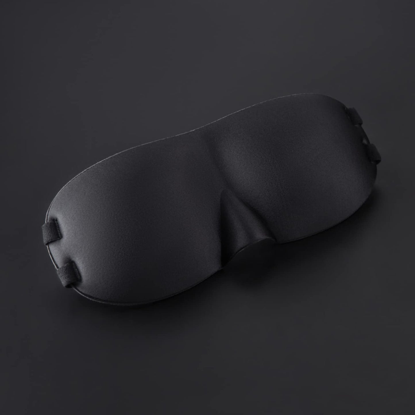 ALASKA BEAR Sleep Mask 2 Straps, Deep Concave Molded Foam Mask with Convex Eye Cups and Light Blocking Nose Contour, Two Adjustable Elastic Bands Stay on Head w/o Slipping, Black