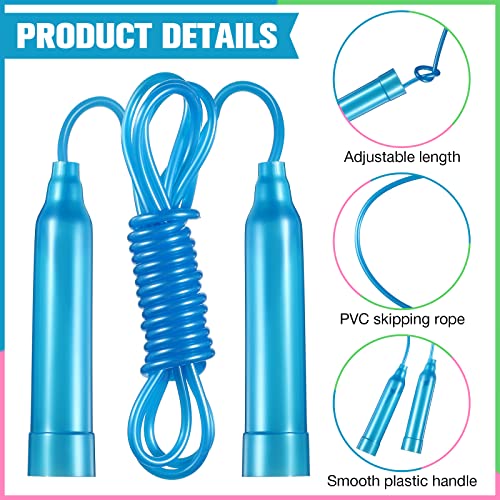 30 Pcs Jump Ropes for Kids Bulk Colorful Plastic Jump Ropes 7.5 ft Adjustable Skipping Rope for Boys Girls, Outdoor Fun Ac...