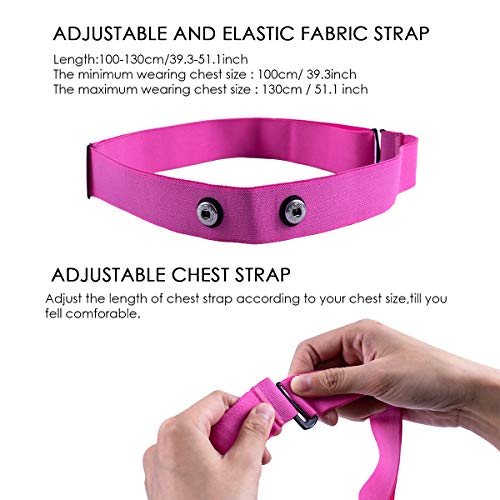 XUXIN Replacement Heart Rate Monitor Soft Strap Adjustable Elastic Chest Mount Belt Compatible with Polar, Garmin, Wahoo S...