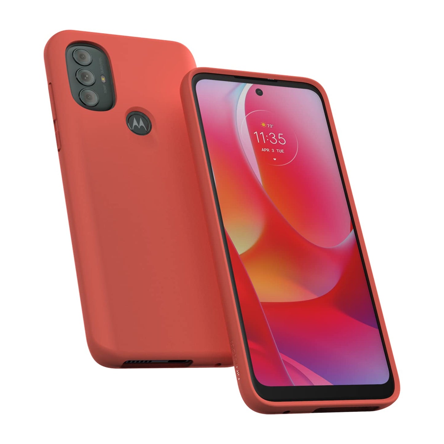 Motorola Moto G Power (2022) Protective Case- Precision Fit, Stylish Shock Absorbing Phone Cases -Living Coral