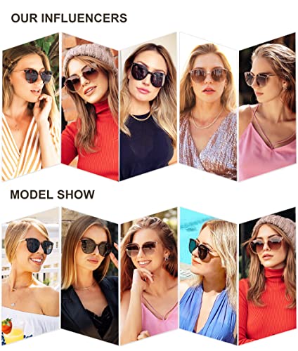 SOJOS Classic Trendy Round Sunglasses Womens Mens Oversized Large Shades UV400 Vacation Sunnies SJ2068
