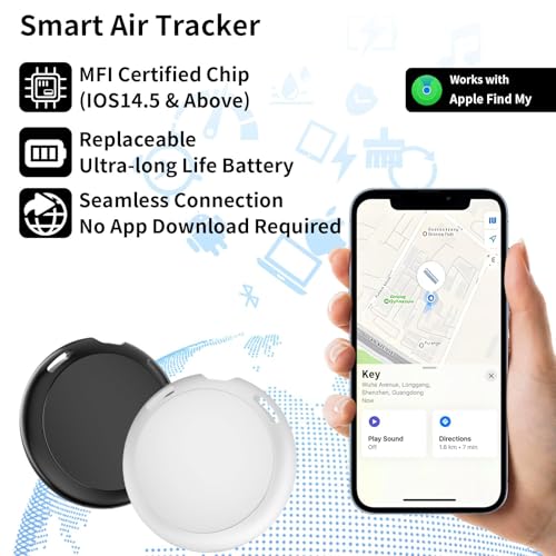 2 Pack GPS Tracker for Vehicles Work with Find My (iOS Only) Real Time Mini Car tracker Item Finder Global Coverage Tracki...