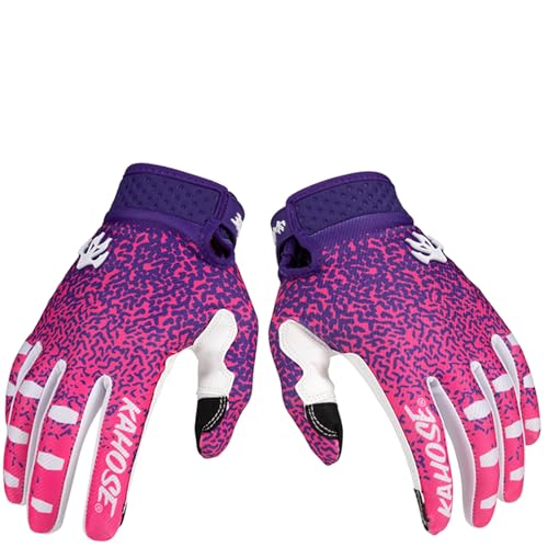 EXCEREY Cycling MTB Full-Finger Gloves-Touchscreen Compatible Lightweight & Breathable Anti Slip Shock-Absorbing Wear-Resi...