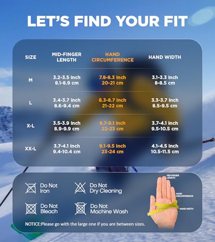 UMEWARM Winter Gloves Men Women Made with 3M Insulation, -20℉ GEANI-TEX Waterproof&Windproof Gloves for Cold Weather