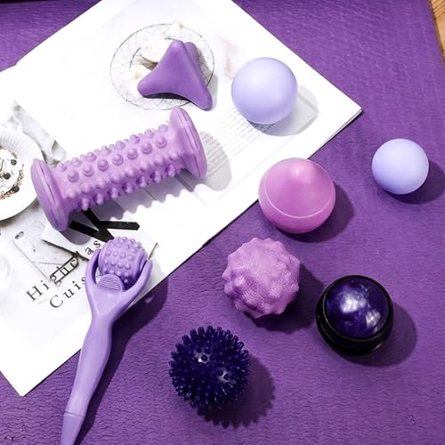 Ceenna 9 Pcs Massage Balls Set for Myofascial Point Release & Deep Massage Tissue Includes Lacrosse, 360° Rotating Mountab...