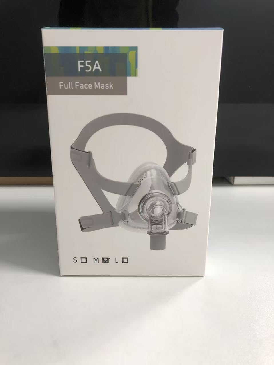 Full Face CPAP Mask, TMS Comfort Series Nasal CPAP Mask Includes Headgear, Cushion, Frame and Elbow (M Size)