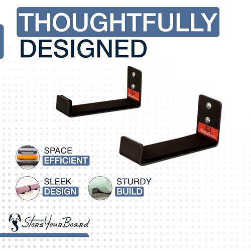 StoreYourBoard Yoga Mat Storage Rack – Yoga Mat Holder Wall Mount for Foam Rollers, Resistance Bands, Fitness Accessories,...