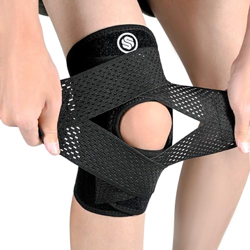 Knee Brace with Side Stabilizers for Knee Pain, Adjustable Knee Support for Meniscus Tear ACL MCL Arthritis Injury Recover...