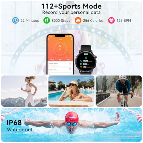 Smart Watch for Women Fitness Tracker: Waterproof Digital Mens Watches Make Answer Call Smartwatch for Android Phone iPhon...