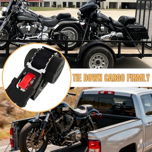 Renegrip Retractable Ratchet Straps Heavy Duty Tie Down 1''*12ft Breaking Strength 1760LBS Cargo Securing System,for Motor...