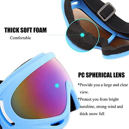 Yidomto Ski Goggles, 3 Pack Snow Goggles for Men, Women, Kids & Youth, UV400 Protection for Skiing & Snowboarding