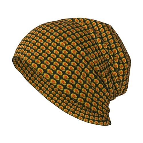 sackhg Yellow Rose Picture Print Winter Beanie Hat Men Women Soft Lightweight Thermal Cap for Outdoor Skiing Wear