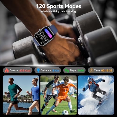 Smart Watches for Women Men, 1.83" HD Touchscreen, Bluetooth Calling, 130+ Professional Sports Modes, Heart Rate and Sleep...