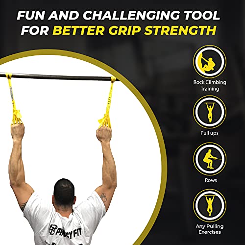 Core Prodigy Talon Pull Up Grip Strength Straps - Nylon Finger and Thumb Loops for Grip Training, Rock Climbing, Hand and ...