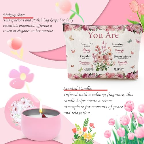 Get Well Soon Gifts for Women - Recovery Care Package with Makeup Bag, Tumbler, Keychain, Bracelet, Card for Friend, Siste...