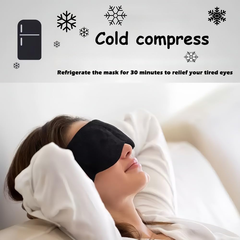 Gentle Sleep Mask, Pressure for Light Blocking & Cooling Comfort, Strap-Free for Side & Back Sleepers
