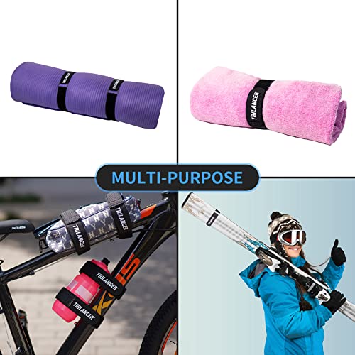 Bike Rack Straps, 4-Pack Trilancer Adjustable Bike Wheel Stabilizer Strap with Hook and Loop for Car and Wall Mount, for T...