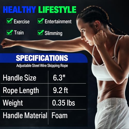 HyDren 24 Pieces Jump Ropes for Fitness with Ball Bearings Speed Jumping Bulk Adjustable Skipping Rope with Foam Handles f...