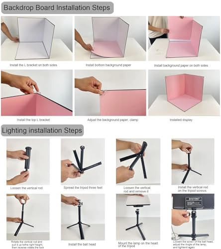 BYSTONE Upgrade Light Box Photography,Portable Photo Studio 16x16 inch Professional Shooting Tent Kit with 288pcs LED Ligh...