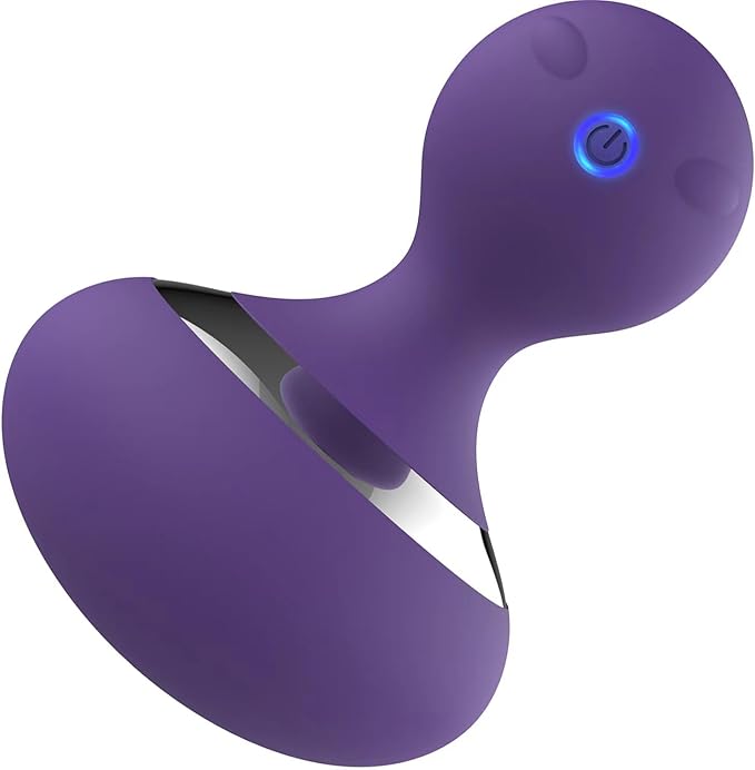 MANFLY Cordless Electric Massage Ball with 10 Powerful Vibrations, Rechargeable Handheld Massager (Purple)