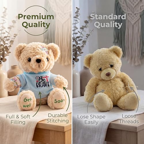 SHSEEN Get Well Soon Bear for Surgery Recovery Gifts, Emotional Comfort Stuffed Animal for Kids & Women, Tonsillectomy & A...