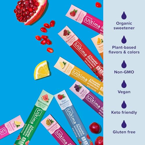Ultima Replenisher Daily Electrolyte Powder – Ultimate Variety Pack, 36 Stickpacks – Zero Sugar Hydration Packets with 6 E...