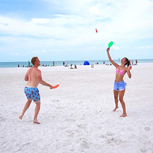 Jazzminton Select Paddle Ball Game with Carry Bag - Indoor Outdoor Toy - Play at The Beach, Lawn or Backyard - 2 Wooden Ra...