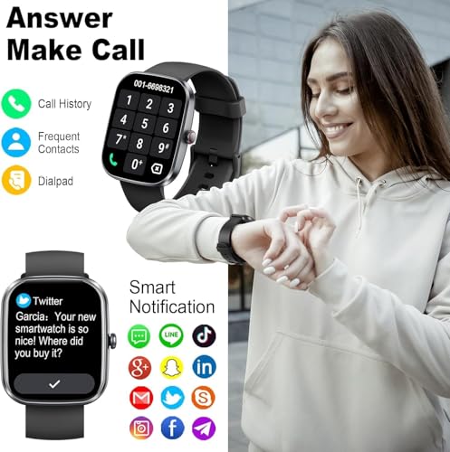 Soudorv Smart Watch with 1.91" HD Touchscreen Fitness Tracker with Bluetooth Calling, Fitness Watch with Heart Rate/Sleep ...